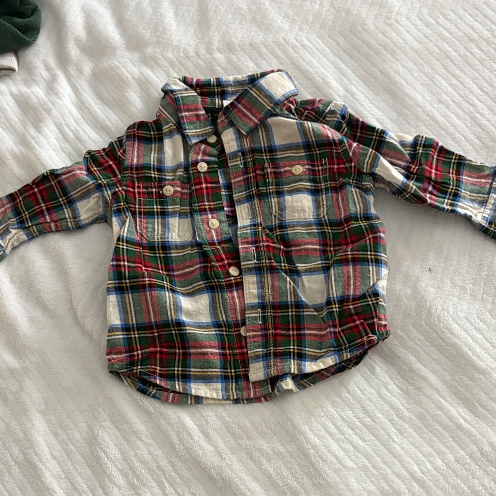 GAP Multicolor Plaid Kids Button-Down Shirt